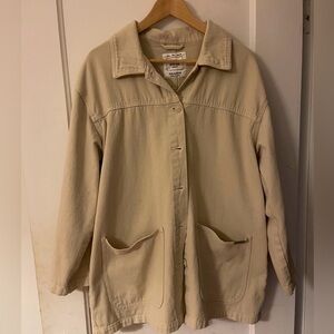 Off white pull and bear coat